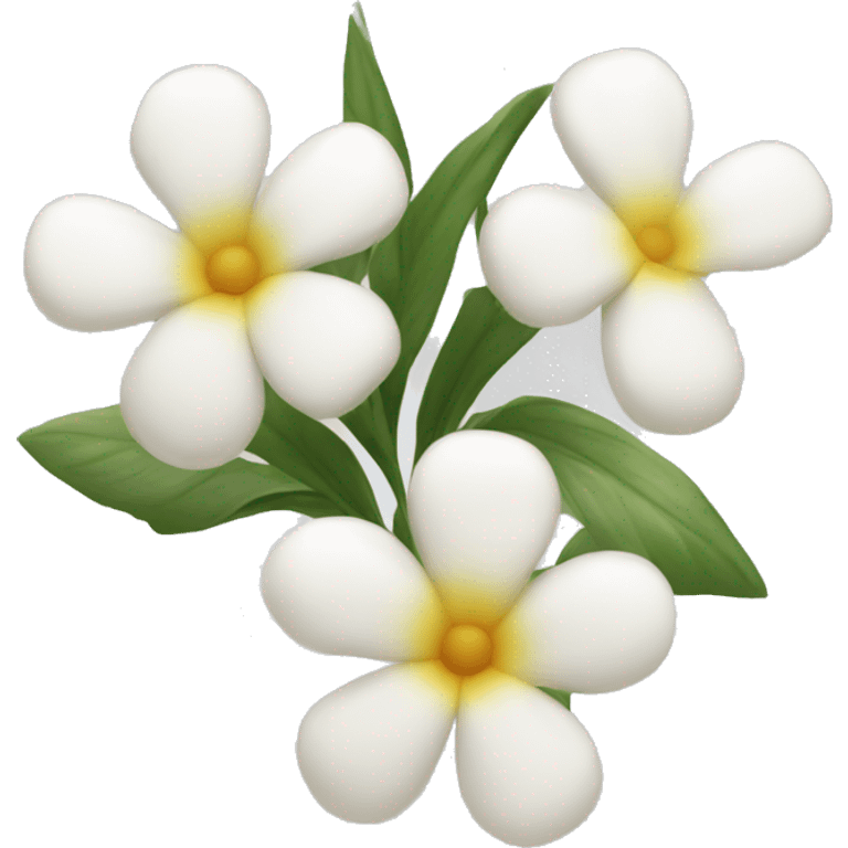 bouquet de fleurs blanches  emoji