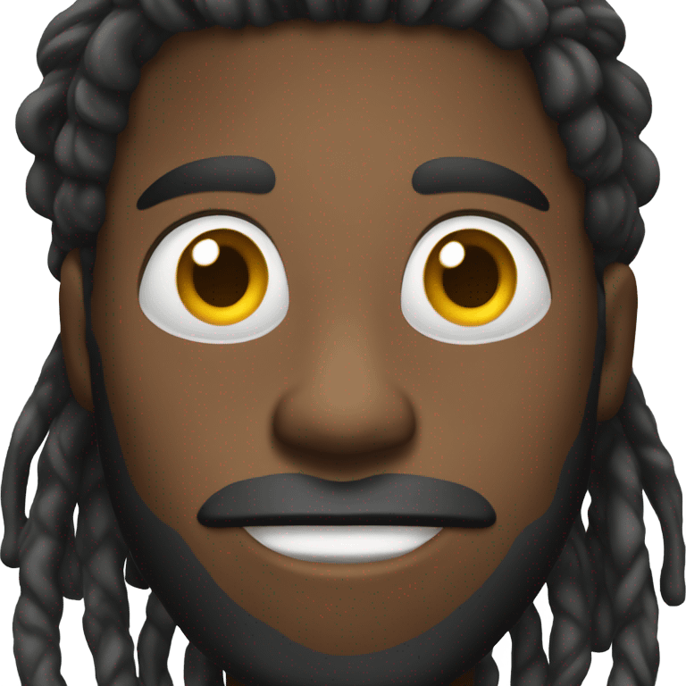 short fat black man with dreads  emoji