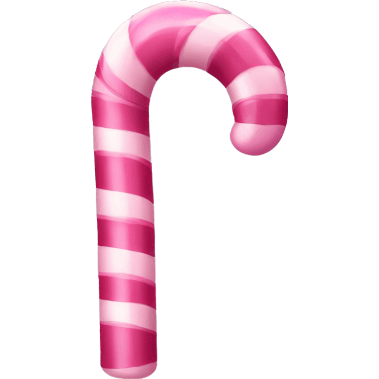 Pink candy cane  emoji