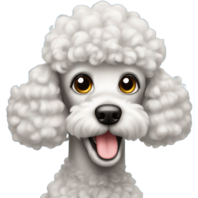 Poodle being sassy emoji