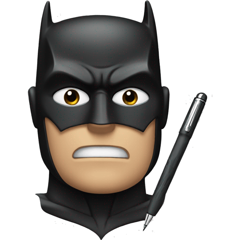 batman with a pen emoji