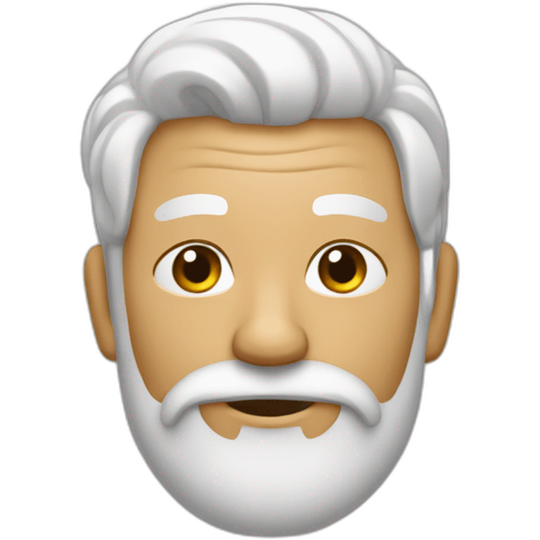 Un viejo con pelo blanco barba blanca en bañador emoji