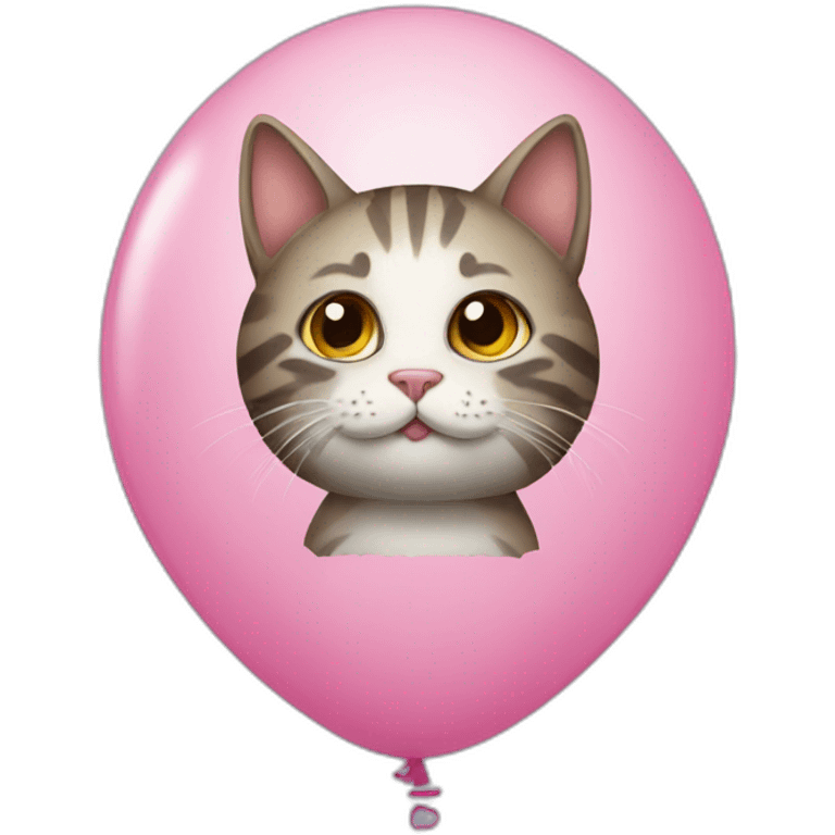 Cat in balloon emoji