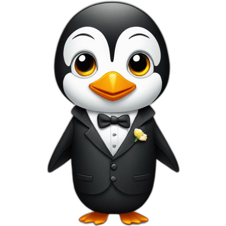 dapper penguin in a business suit emoji