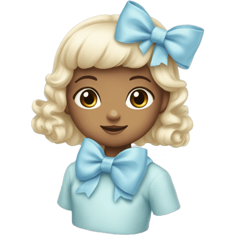 baby blue bow pastel emoji