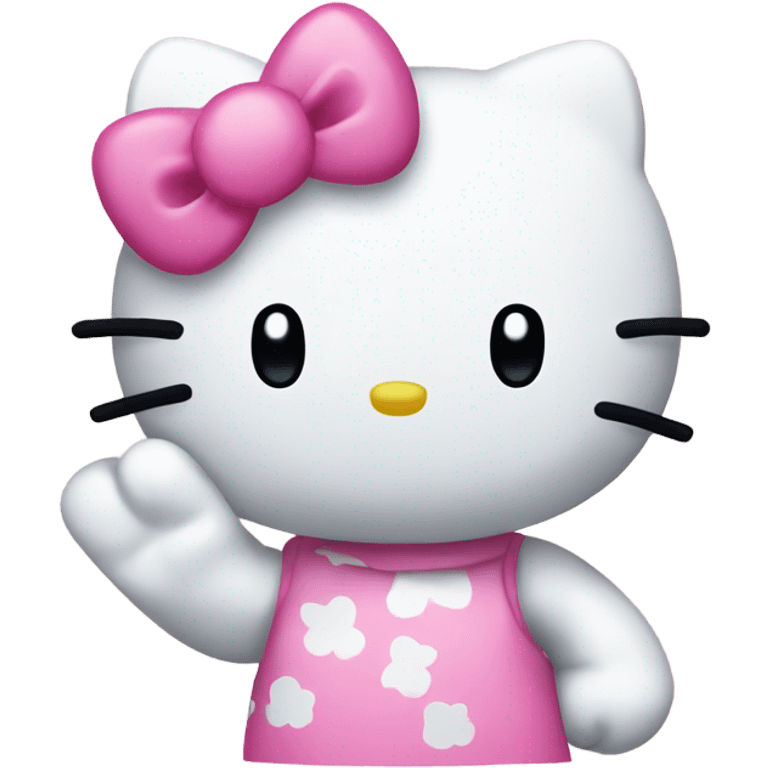 Hello kitty waving hello  emoji