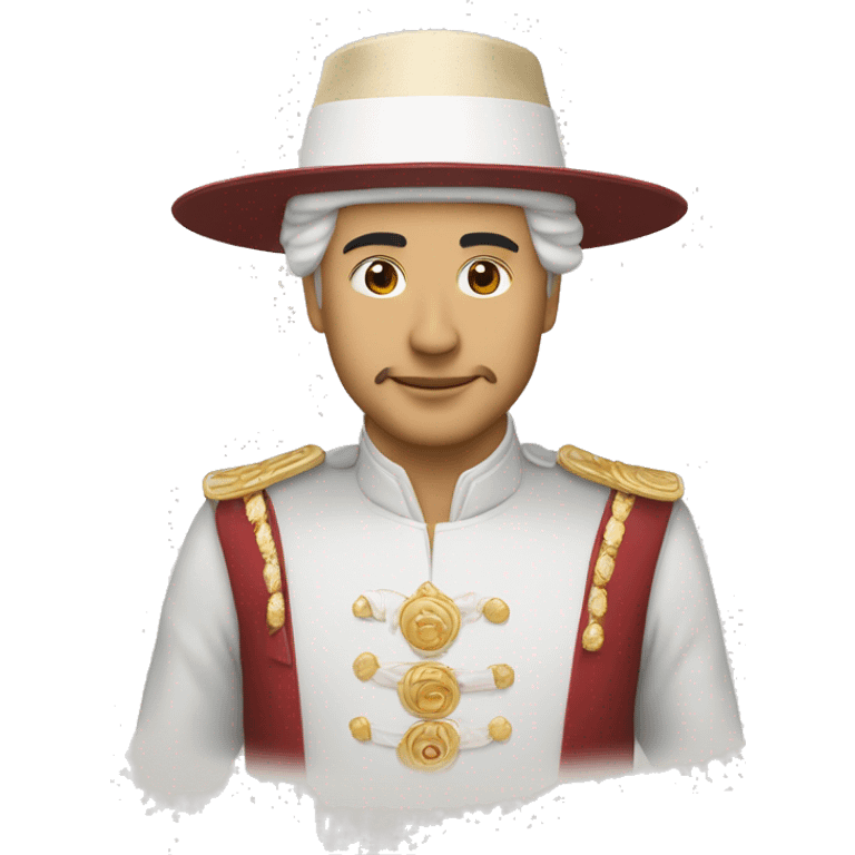 Un emir saoudien rouge et blanc chapeau  emoji