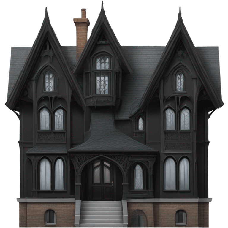 Black gothic house  emoji