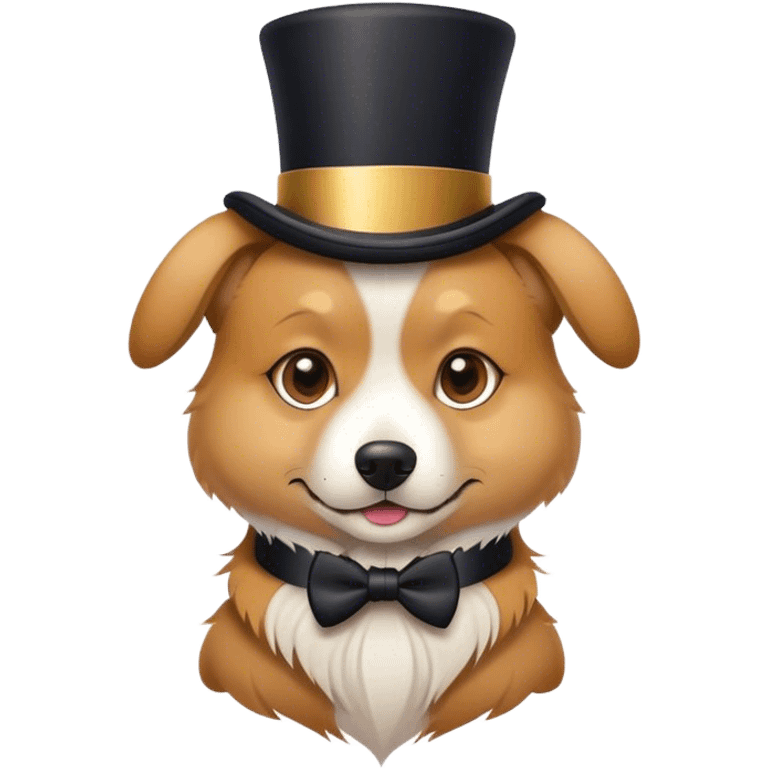 Dog with top hat emoji