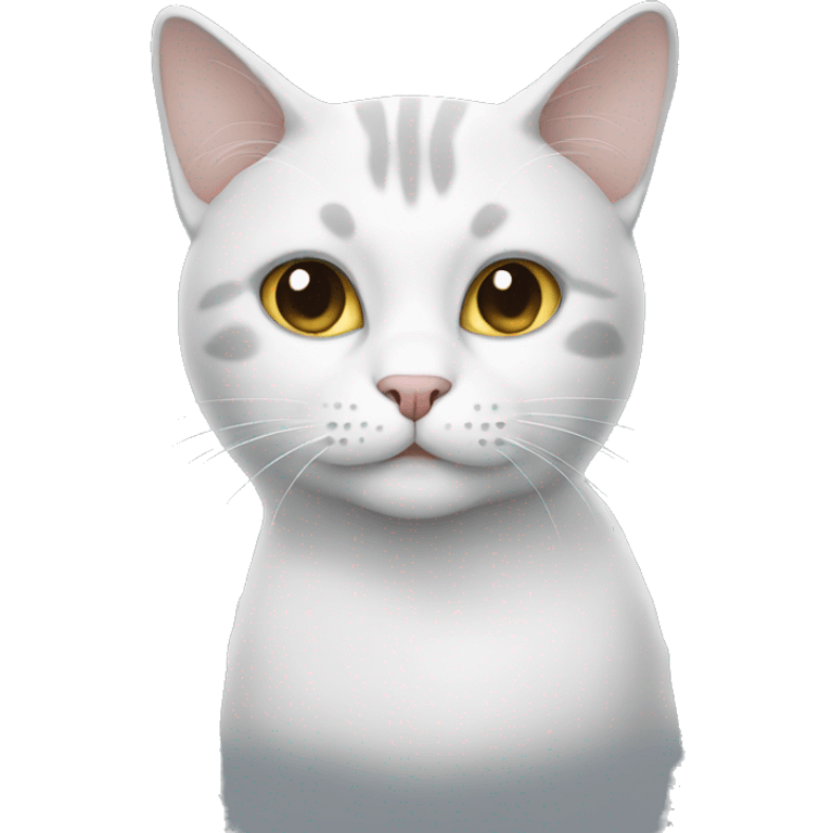 white and grey cat emoji