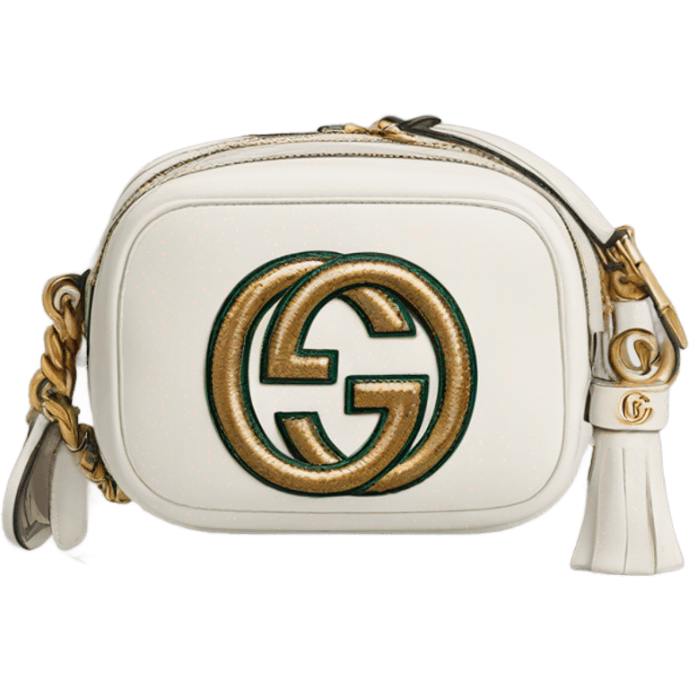 Gucci Ophidia mini bag in white emoji