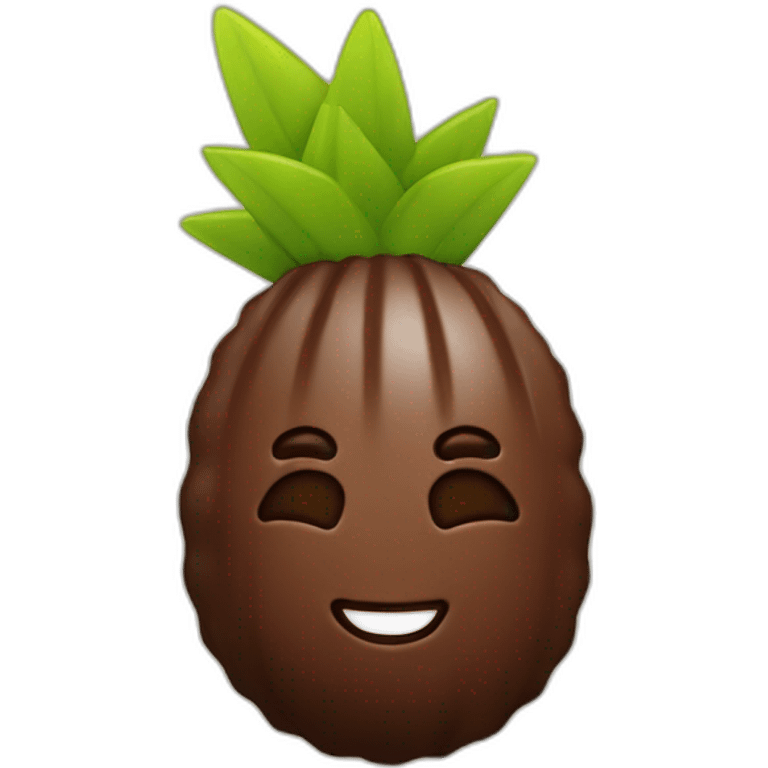 dulce de chocolate en forma de piña emoji