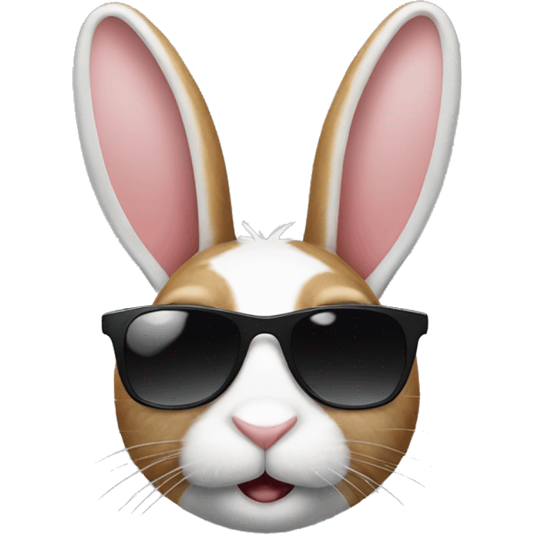 Rabbit with sunglasses  emoji