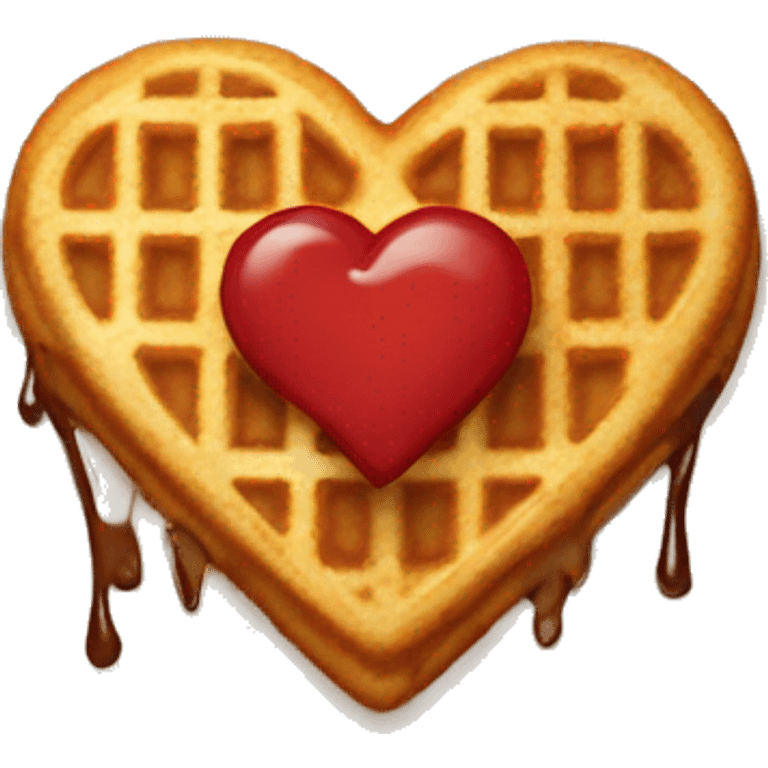 waffle shaped like a broken heart emoji