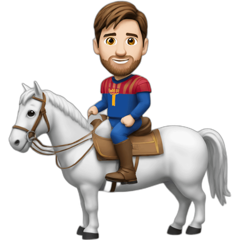 lionel messi sur un cheval emoji