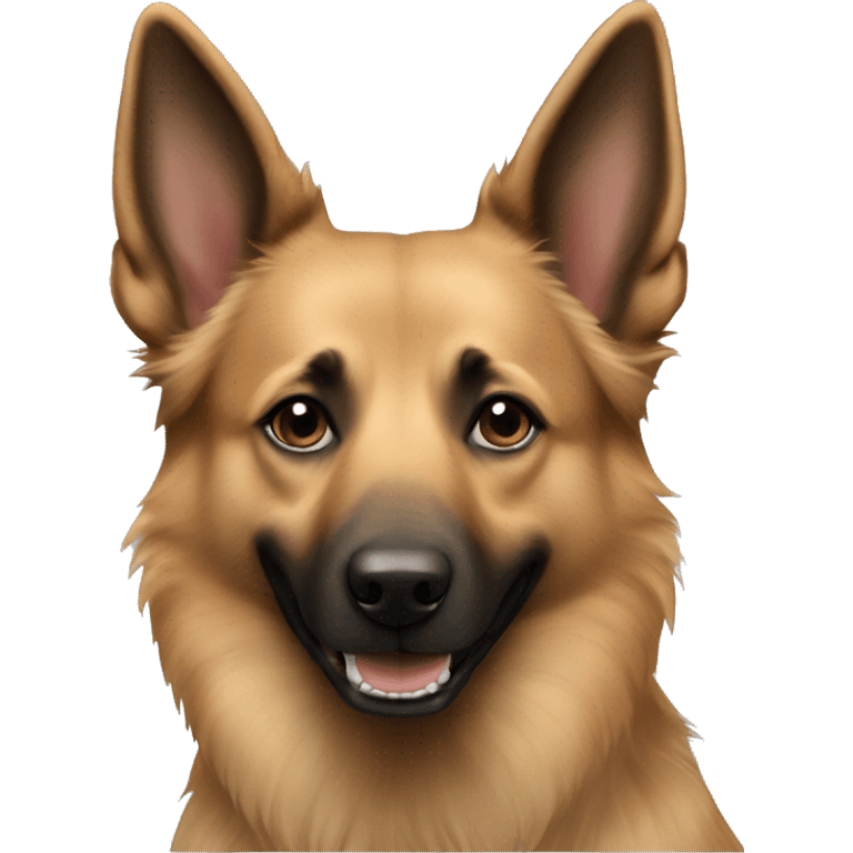 A female small light brown Belgian Shepherd Dog emoji