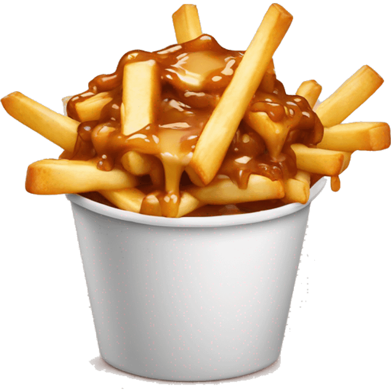 Poutine qui mange une poutine emoji