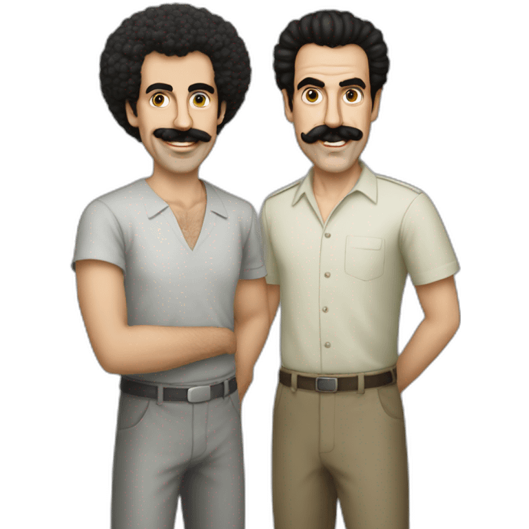 Borat with his cousin bilo emoji