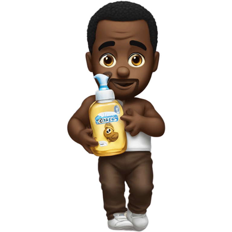 P Diddy holding baby oil emoji