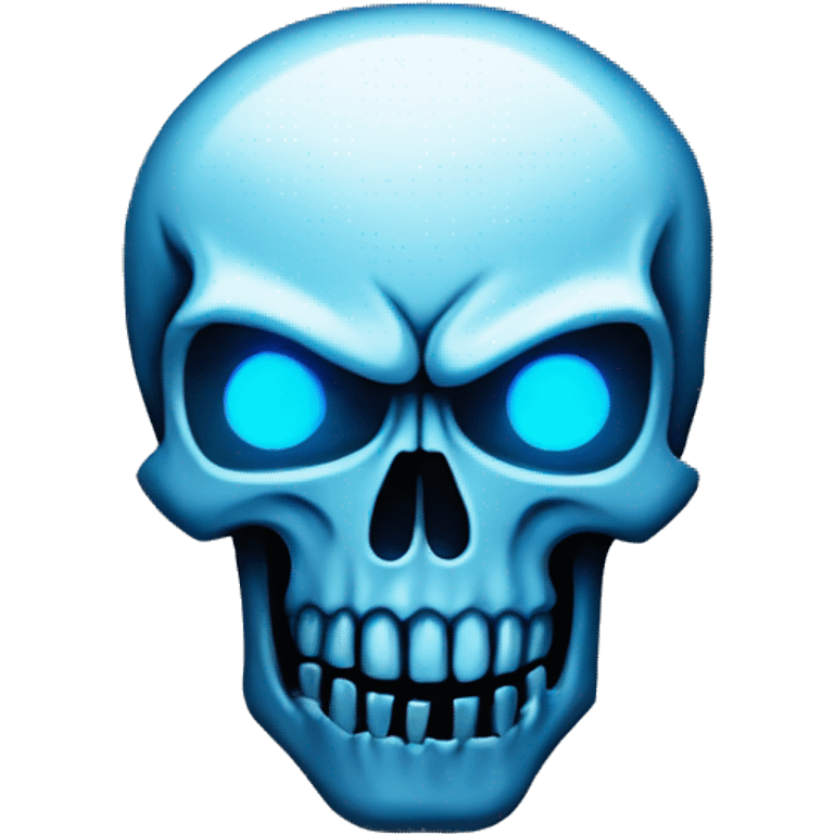 the skull of the punisher colored in blue  emoji