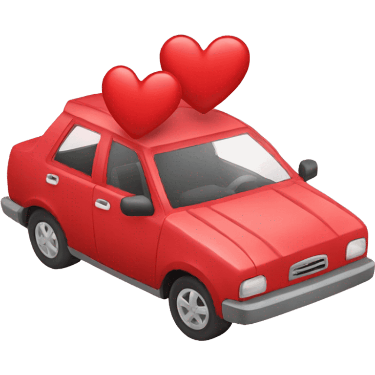 Coche lleno de corazones emoji