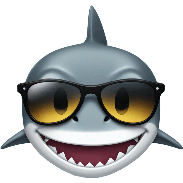 Shark with sunglasses  emoji