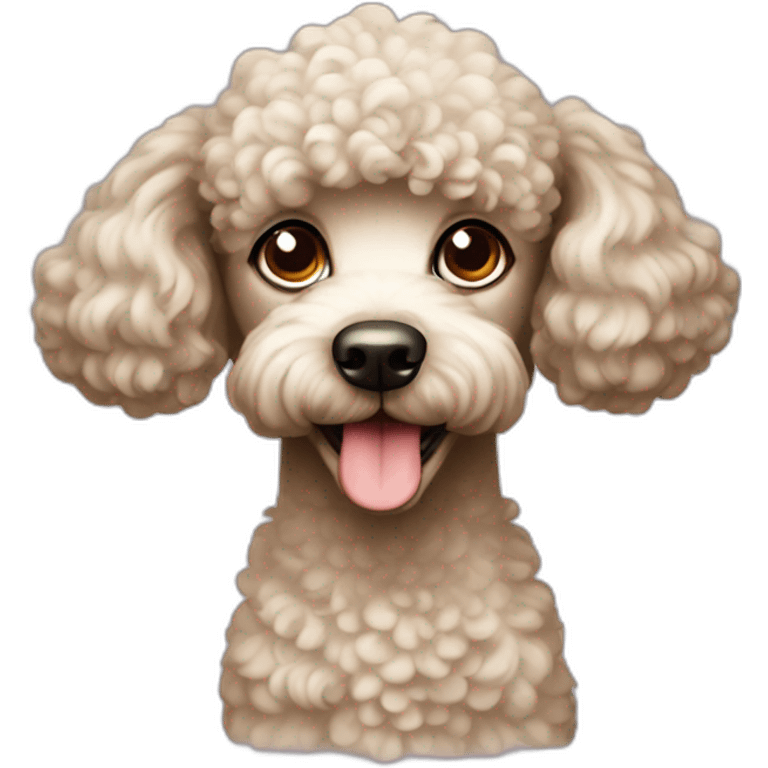 Poodle with pick ears emoji