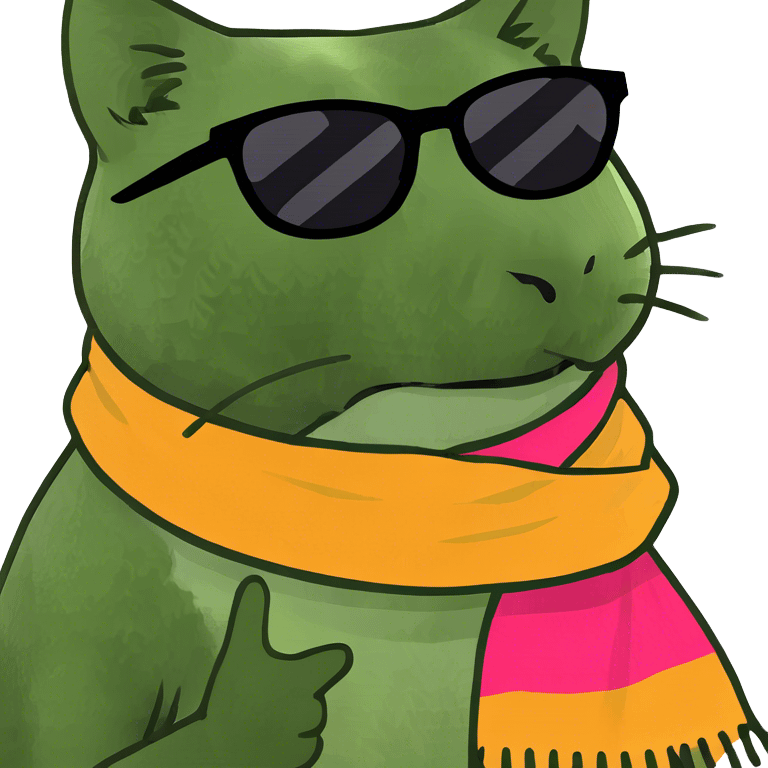 Cat with sunglasses emoji