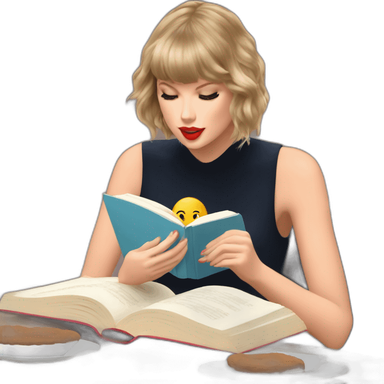 Taylor Swift qui mange un livre emoji