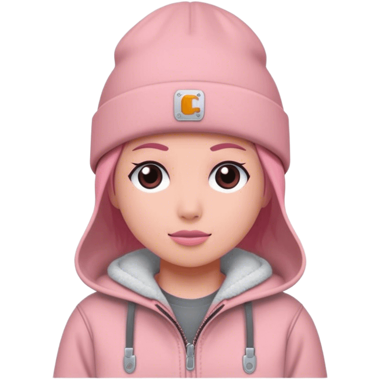 Shape of Carhartt beanie dusty pink color emoji