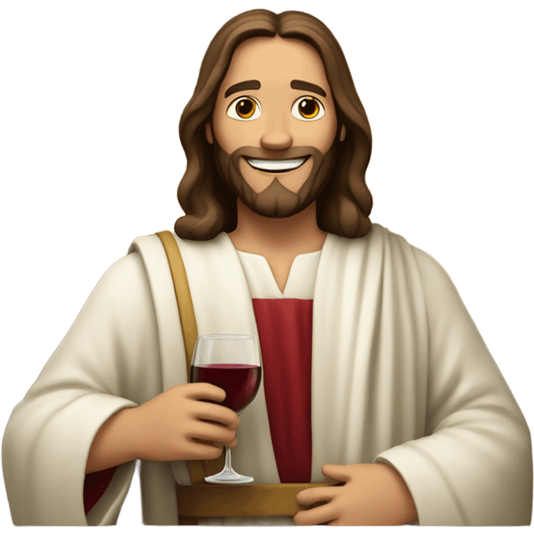 Jesus drinking wine emoji