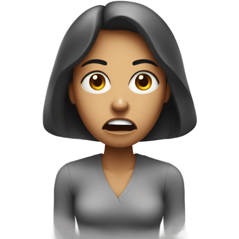 woman afraid of something emoji