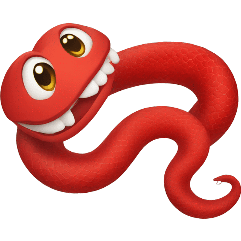 happy Chinese new year red snake, cute, adorable, cartoon emoji