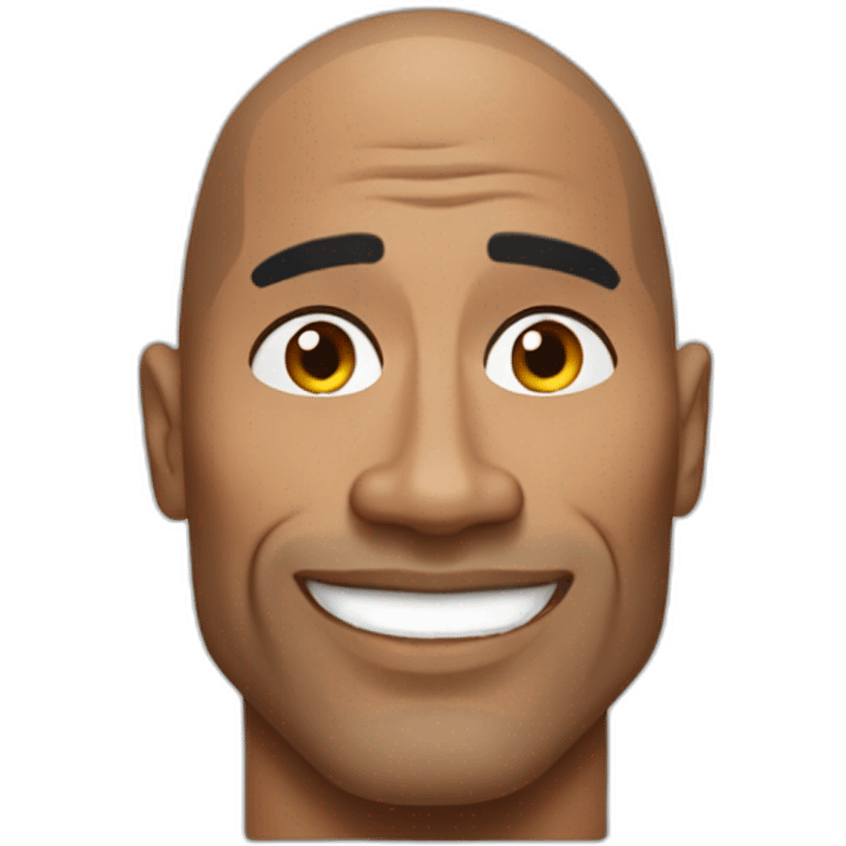 Dwayne the rock Johnson as a river rock emoji