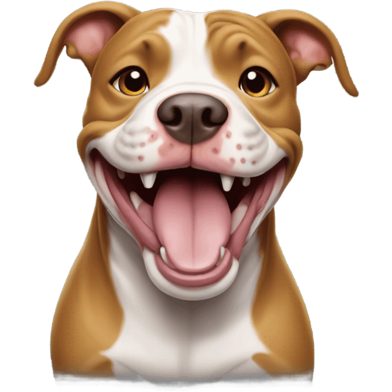 Pitbull smiling emoji