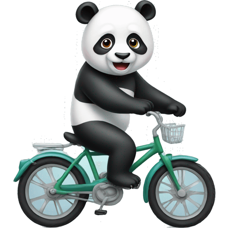 Panda riding a bike  emoji