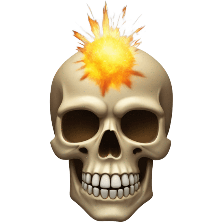 The normal skull emoji but it’s exploding on top of its head emoji