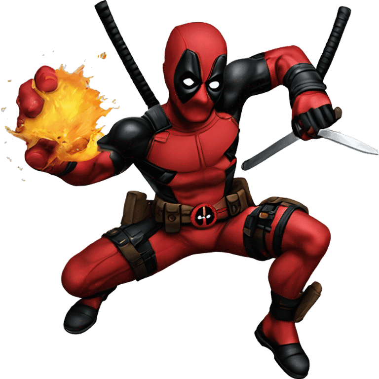 Deadpool smashing emoji