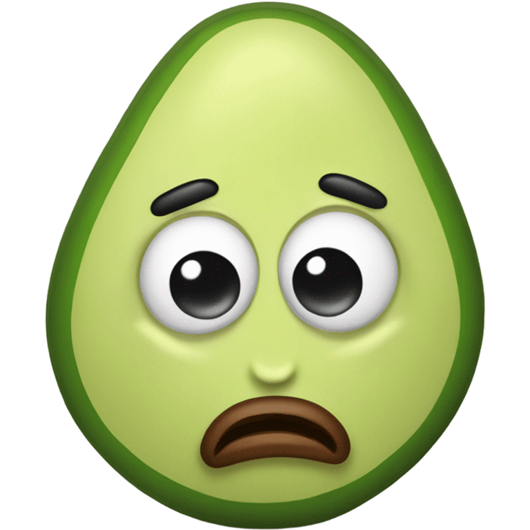 sad avocado emoji