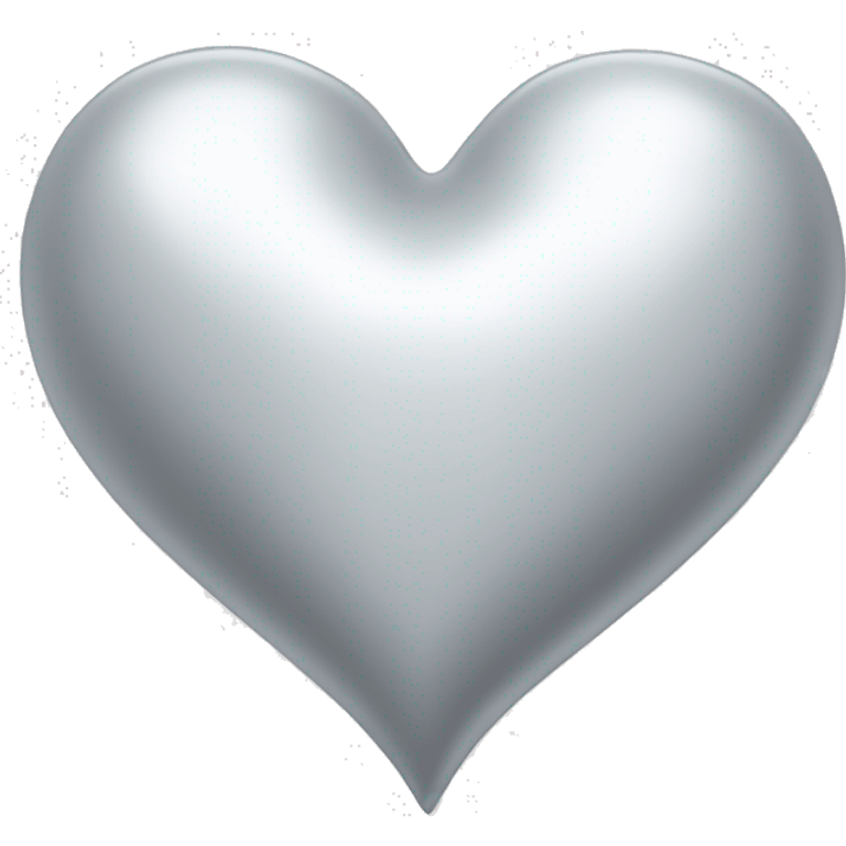 White and silver y2k heart emoji