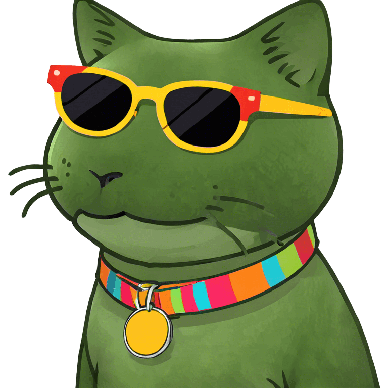 Cat with sunglasses emoji