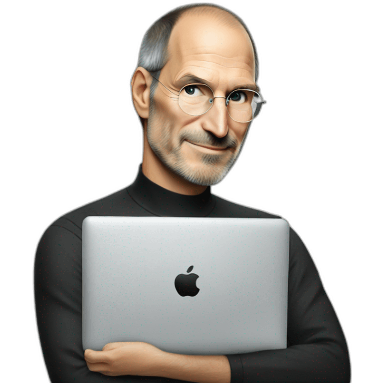 steve jobs head loving it emoji