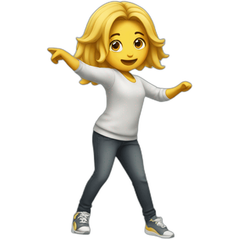 Fille qui dab emoji