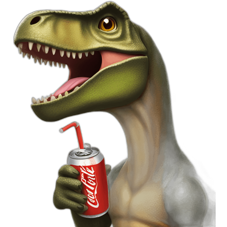 trex drinking coke emoji