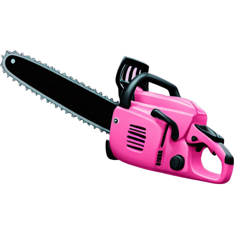 Pink chainsaw emoji