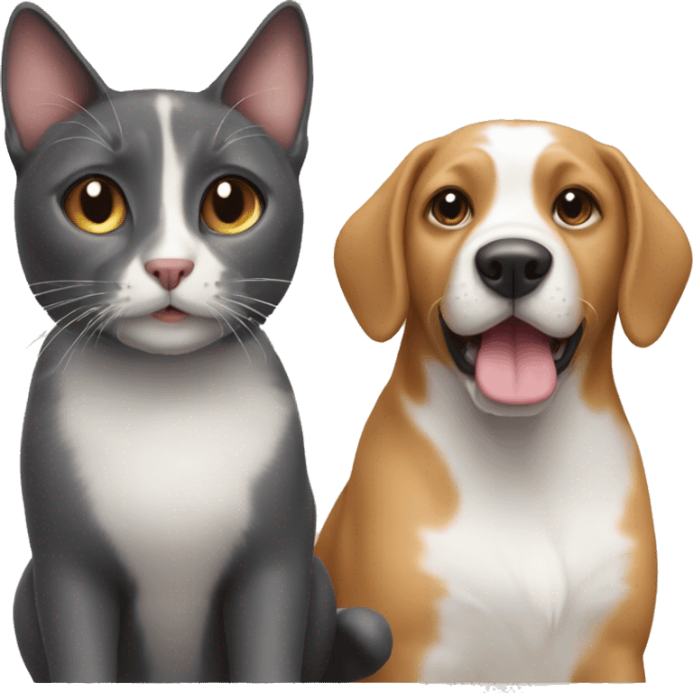 cat and dog emoji