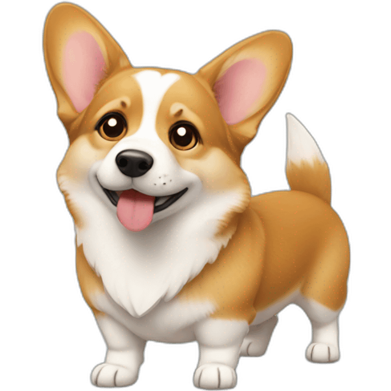 corgi kissing emoji