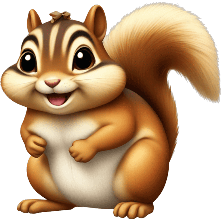 cute chipmunk with bow on ass emoji