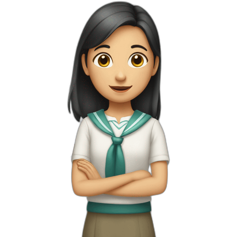 niña escuela emoji