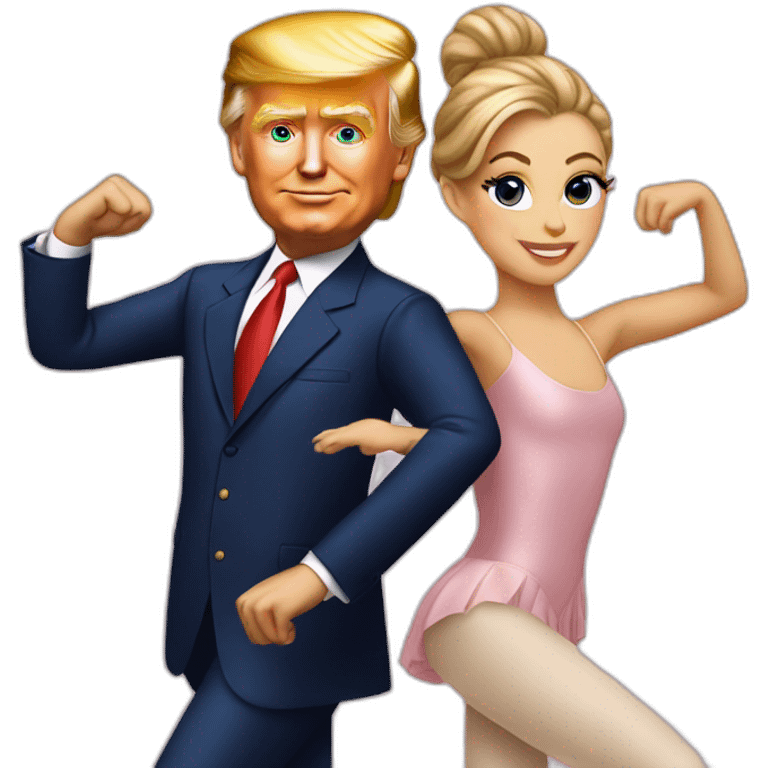 Trump and biden are ballet dancers emoji